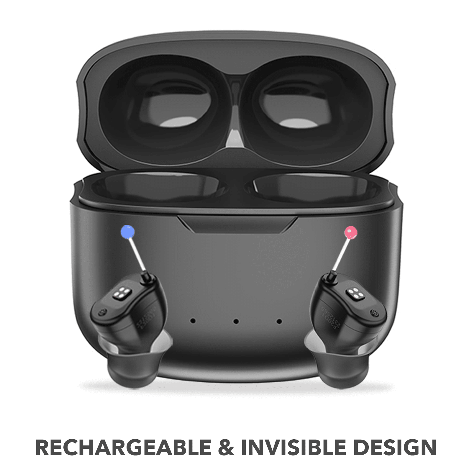 Mini OTC Digital Hearing Aids 16 Channels, Rechargeable & Invisible-564575 