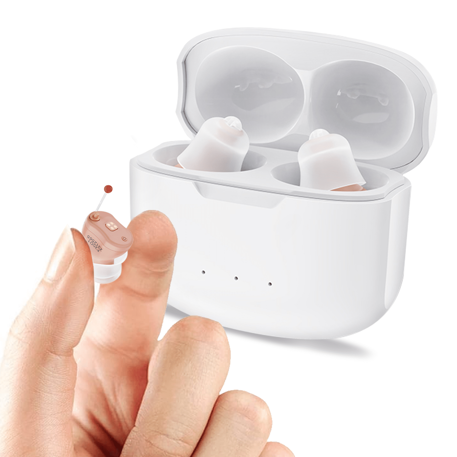Mini OTC Digital Hearing Aids 16 Channels, Rechargeable & Invisible-CQA9417482535208-While-Left-564575 CQA9417482535208