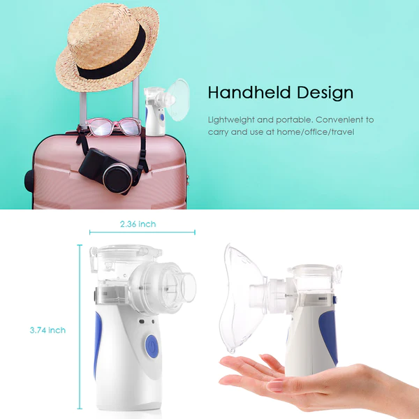 Mini Ultrasonic Portable Handheld Nebulizer Machine Mesh Steam Inhaler for Kids, Adults-CQA9417484075304-564575 CQA9417484075304