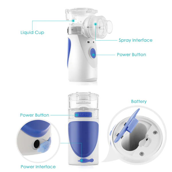 Mini Ultrasonic Portable Handheld Nebulizer Machine Mesh Steam Inhaler for Kids, Adults-CQA9417484075304-564575 CQA9417484075304