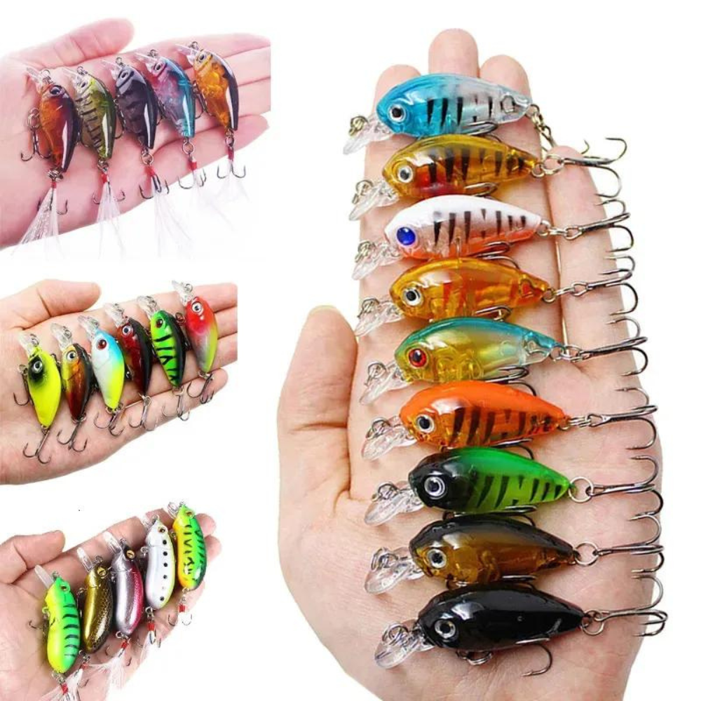 Mixing Fish Bait Set Minnow Fishing lure-CQA9417468608808-9pcs-564575 CQA9417468608808