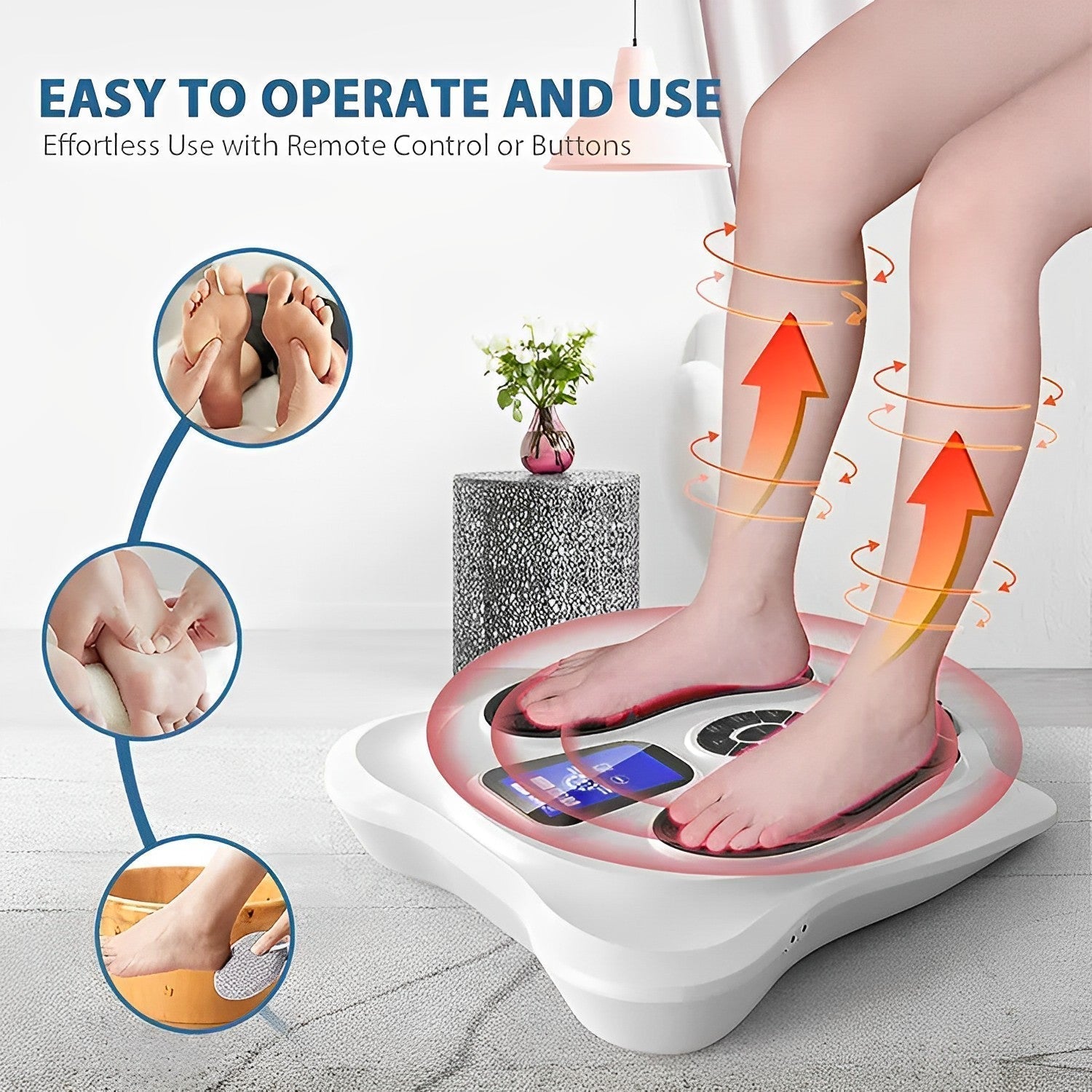 Multi-functional TENS & EMS Infrared Foot Massager-CQA9417492955432-564575 CQA9417492955432