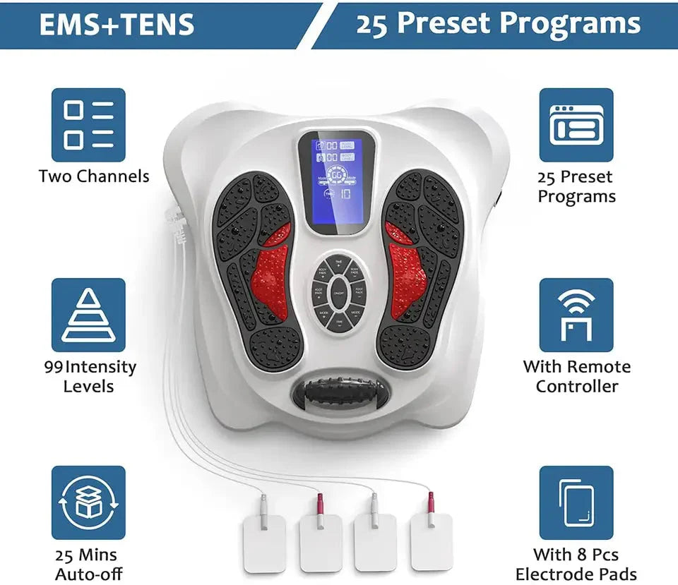 Multi-functional TENS & EMS Infrared Foot Massager-CQA9417492955432-564575 CQA9417492955432