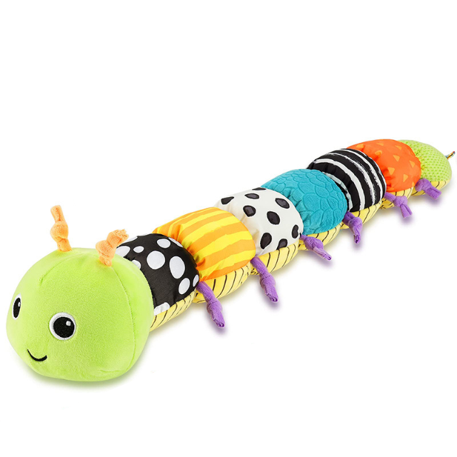 Musical Baby Rattle Stuffed Plush Sensory Caterpillar-CQA9417488630056-Green-564575 CQA9417488630056