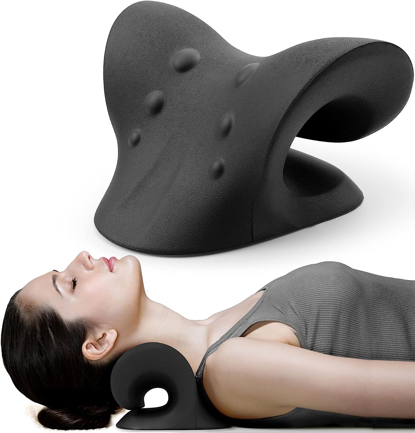 Neck Stretcher Cervical Chiropractic Traction Device Pillow for Pain Relief-Donrams-544a1AWQ-CQA 9416632631592-CQA 9416632631592143