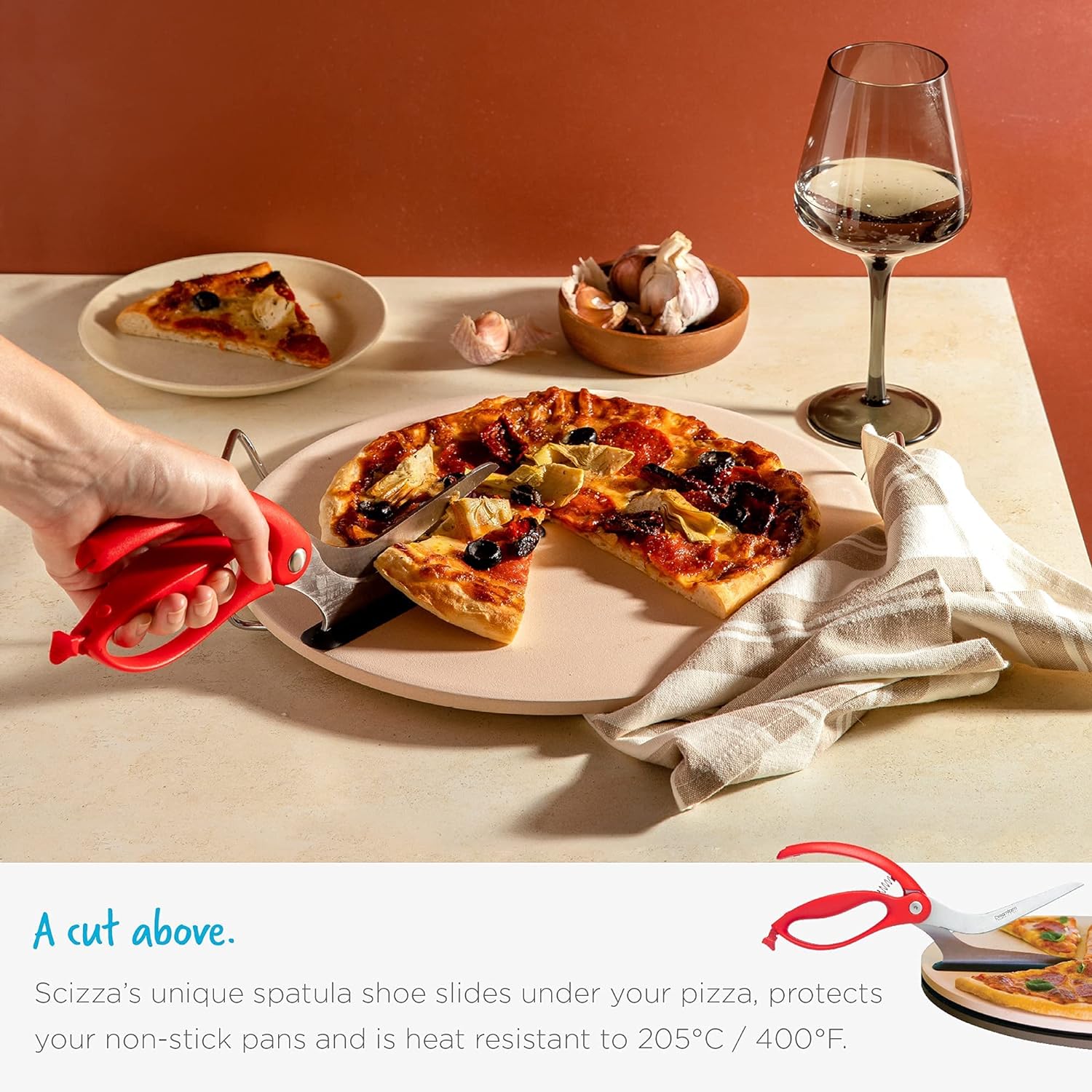 Non-Stick Pizza Scissors with Protective Server-CQA9417473294632-564575 CQA9417473294632
