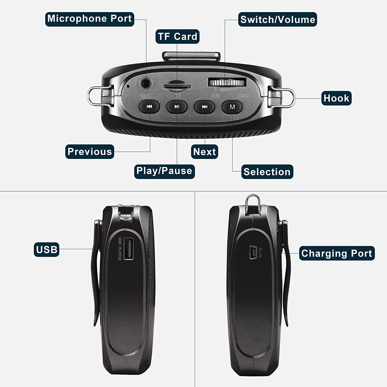 Personal Voice Amplifier For Teachers And Eldery-CQA9417472246056-564575 CQA9417472246056