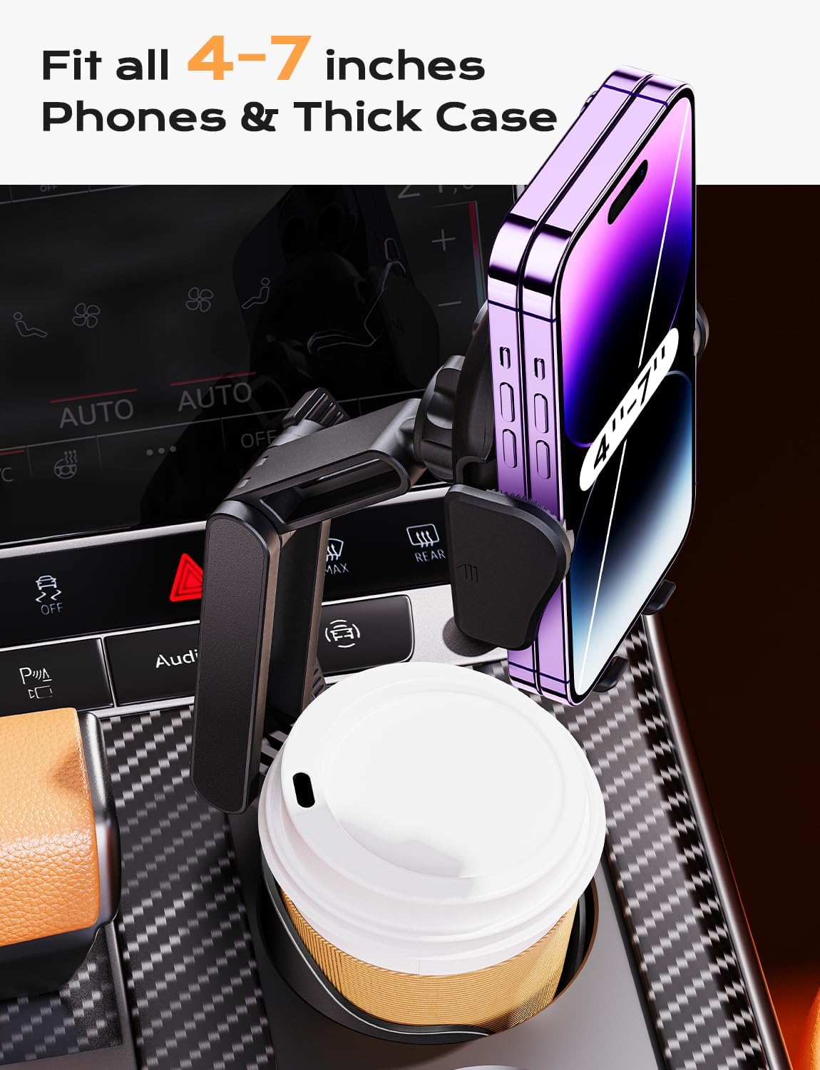 Phone Cup Holder Mount For Car-CQA9417470411048-564575 CQA9417470411048