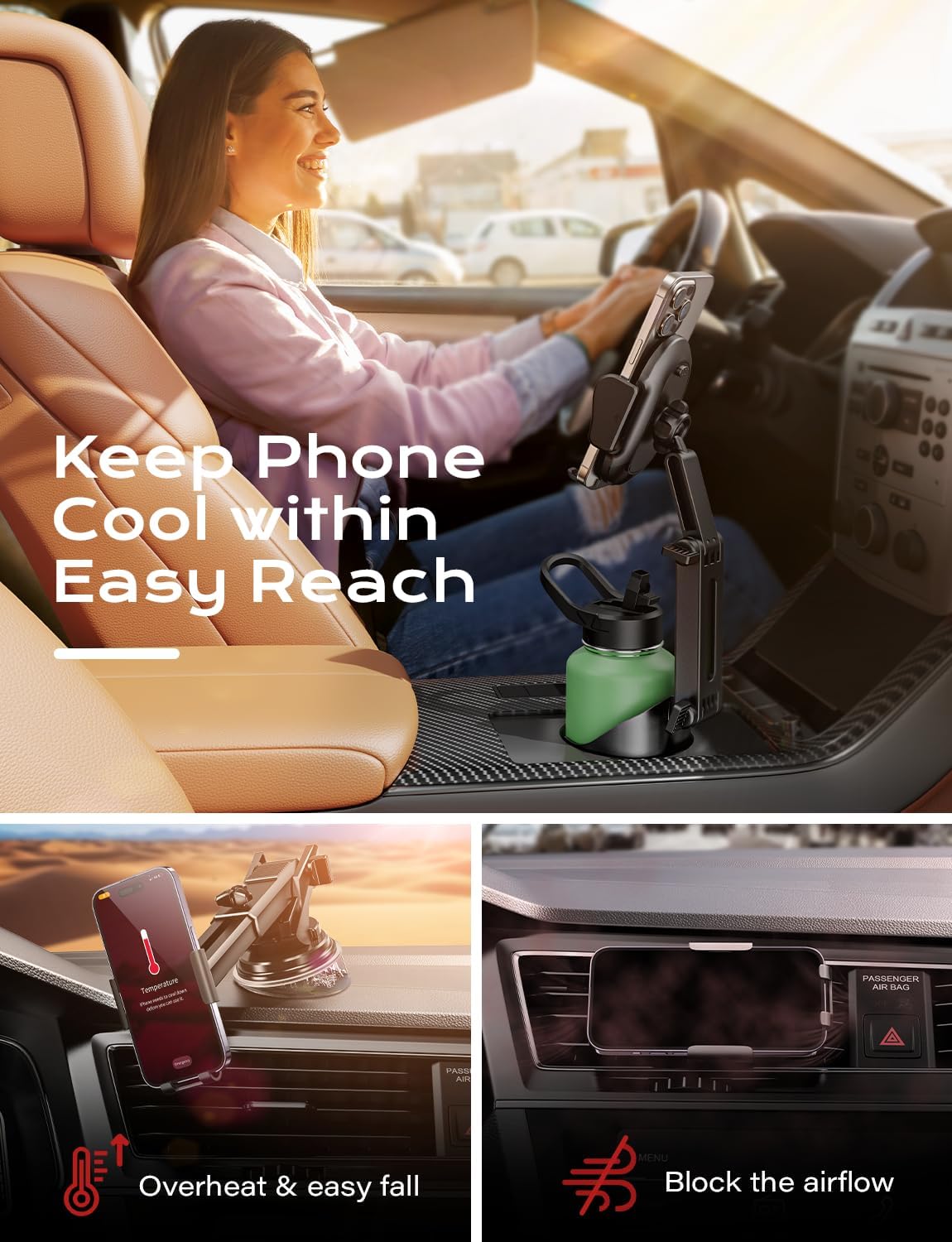 Phone Cup Holder Mount For Car-CQA9417470411048-564575 CQA9417470411048