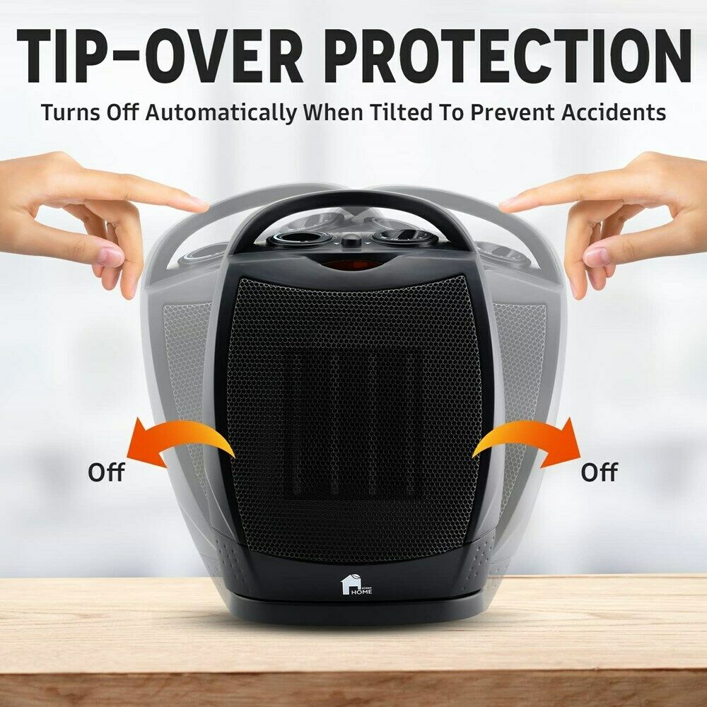 Portable Electric Space Heater Super Quiet Oscillating Heater Fan Thermostat-CQA9417511272744-564575 CQA9417511272744