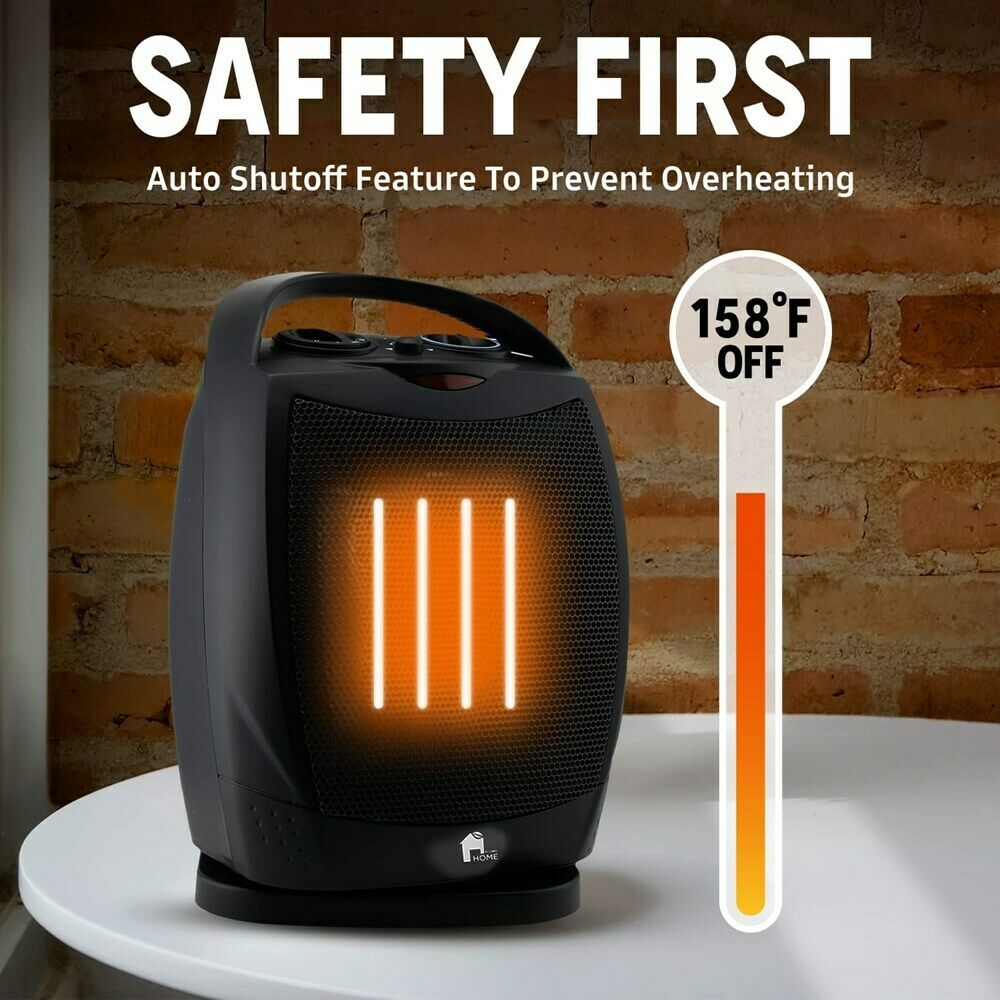Portable Electric Space Heater Super Quiet Oscillating Heater Fan Thermostat-CQA9417511272744-564575 CQA9417511272744