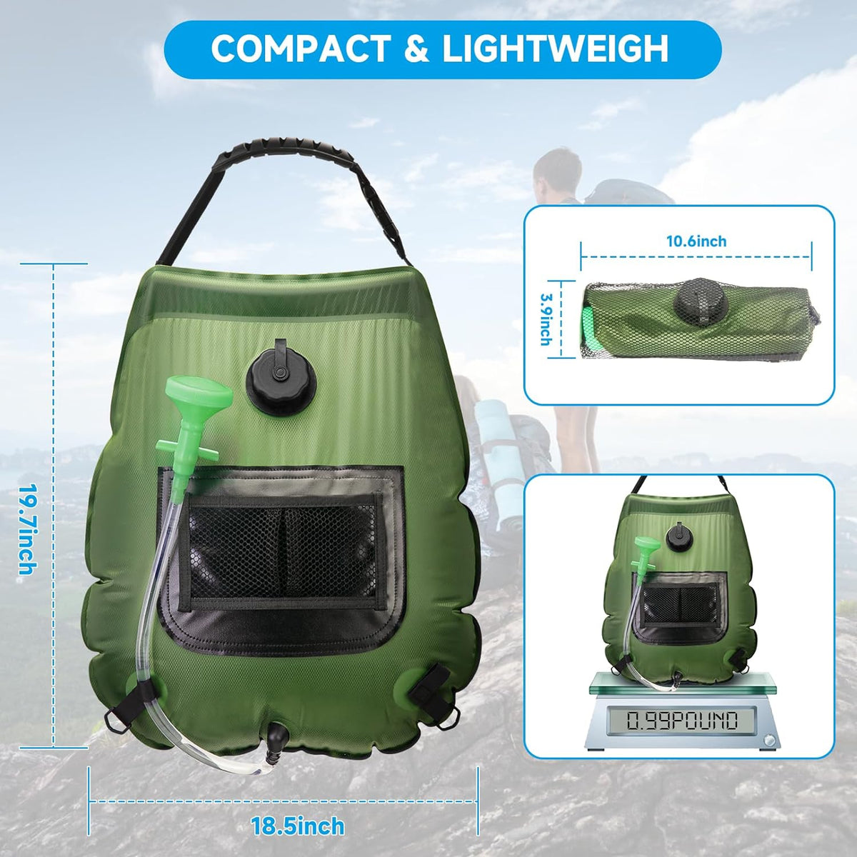 Portable Outdoor Shower Bag For Camping-CQA9417473917224-564575 CQA9417473917224