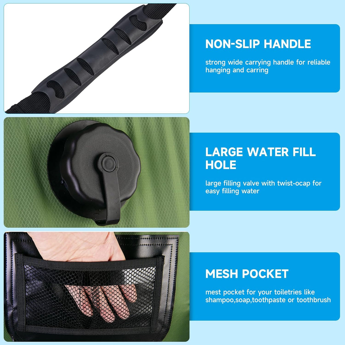 Portable Outdoor Shower Bag For Camping-CQA9417473917224-564575 CQA9417473917224