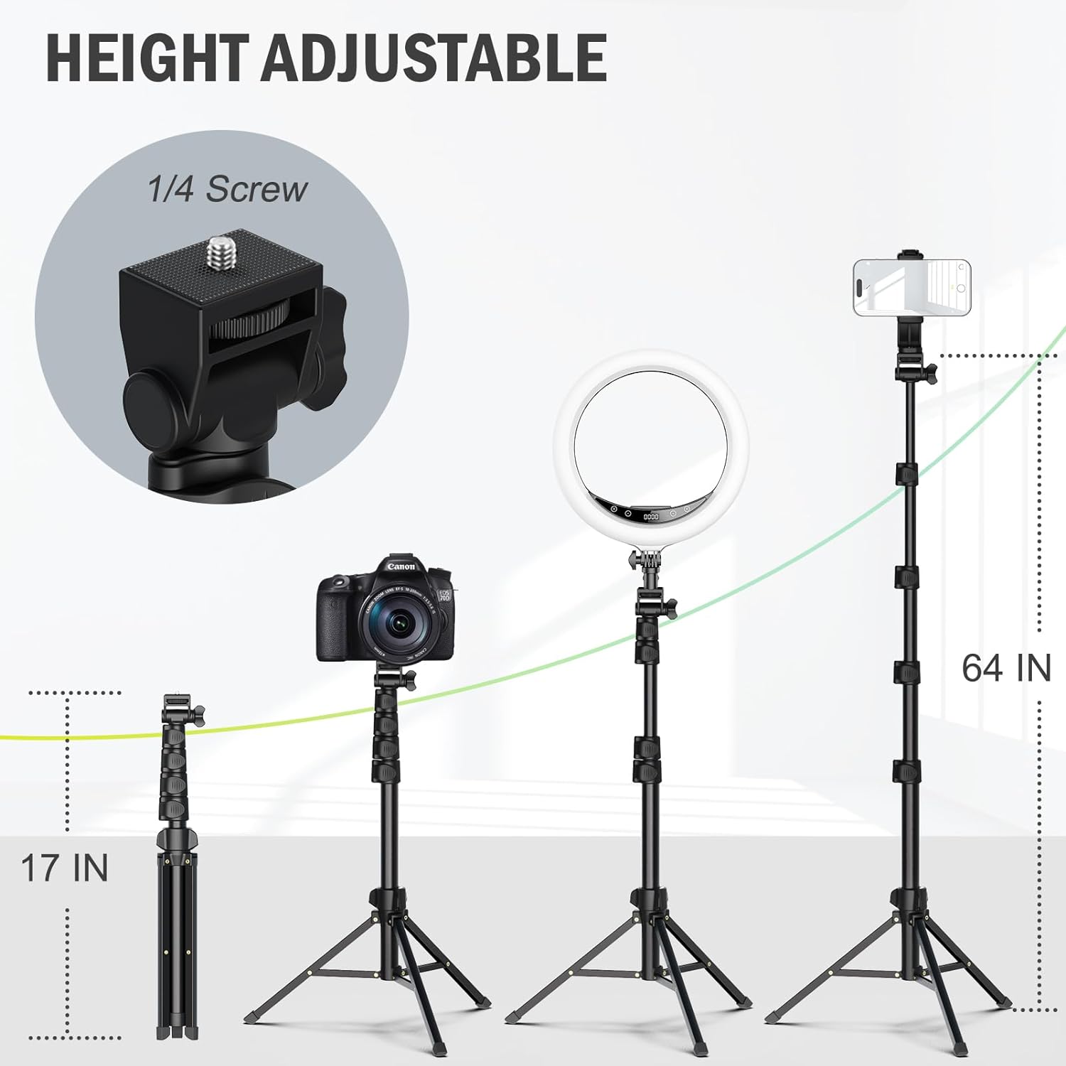 Portable Tripod Mount Stand for Cell Phone & Camera-CQA9417478209832-564575 CQA9417478209832