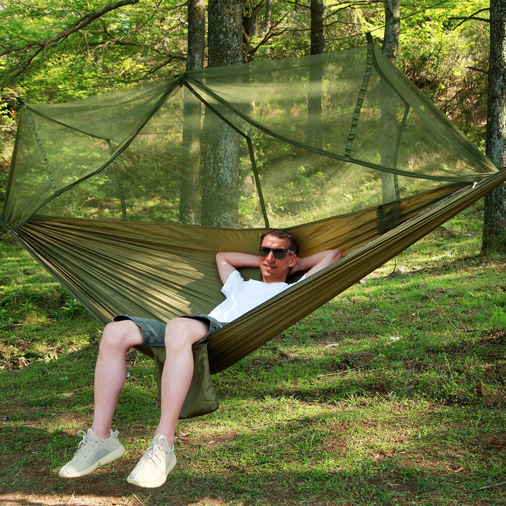 Portable Two Person Outdoor Traveler Camping Hammock Tent With Canopy-564575 