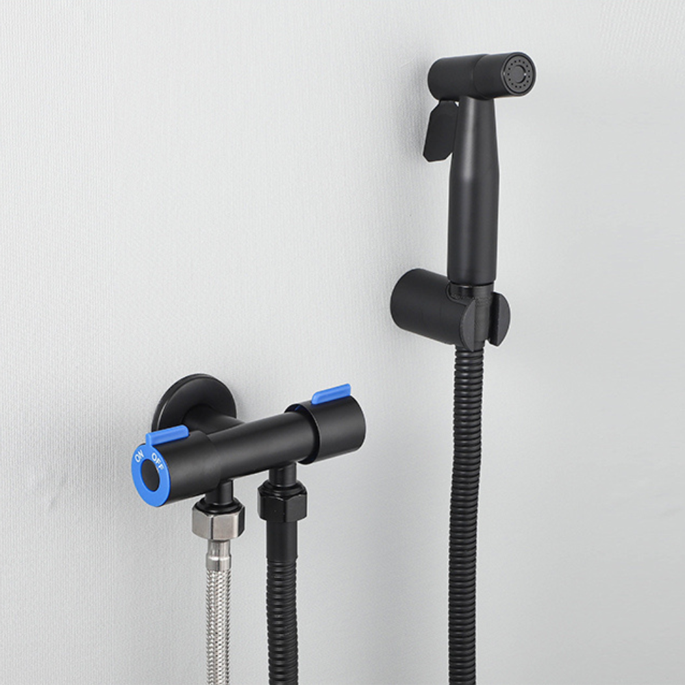Powerful Handheld Self Cleaning Toilet Bidet Spray Attachment-CQA9417494102312-Black (1.5M hose)-564575 CQA9417494102312