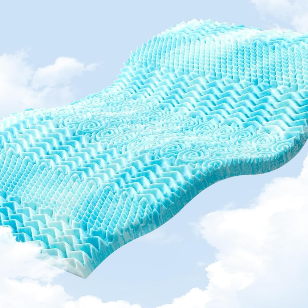 Premium Cooling Egg Crate Foam Mattress Topper-564575 