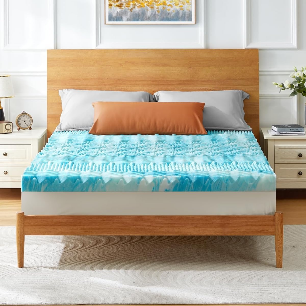 Premium Cooling Egg Crate Foam Mattress Topper-564575 