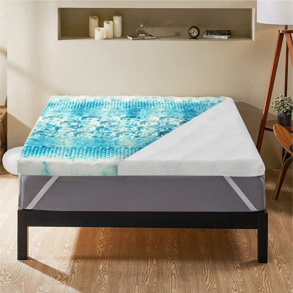 Premium Cooling Egg Crate Foam Mattress Topper-564575 