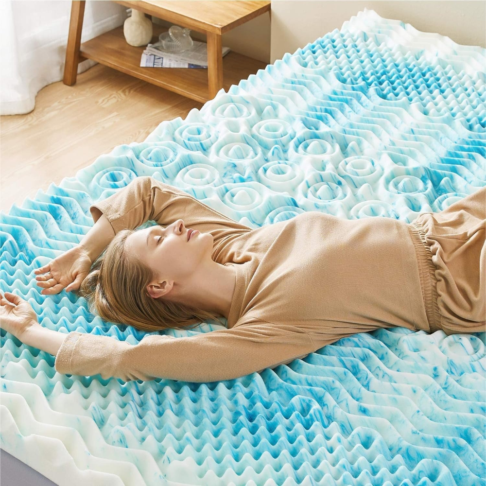 Premium Cooling Egg Crate Foam Mattress Topper-CQA9417477226792-2 inch FULL-564575 CQA9417477226792