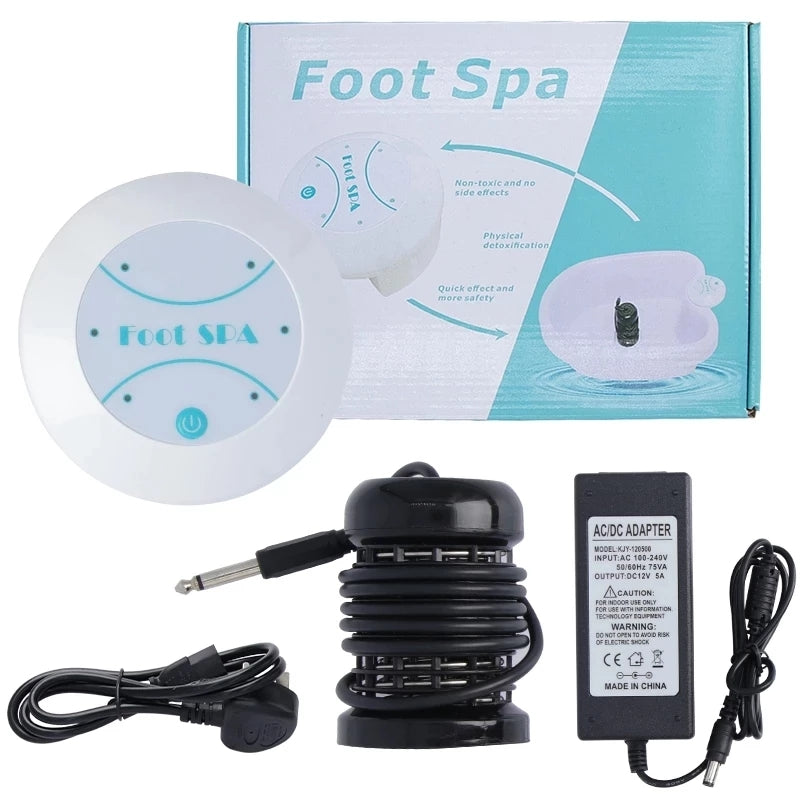 Premium Ionic Foot Detox Cleanse Vibrating Whirlpool Soak Bath-564575 