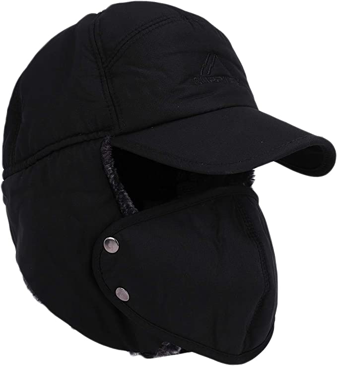 Premium Mens Winter Cold Weather Snow Hat With Ear Flaps And Brim-564575 