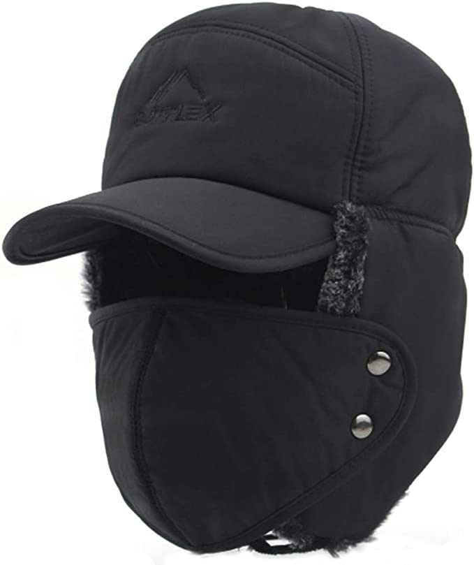 Premium Mens Winter Cold Weather Snow Hat With Ear Flaps And Brim-564575 