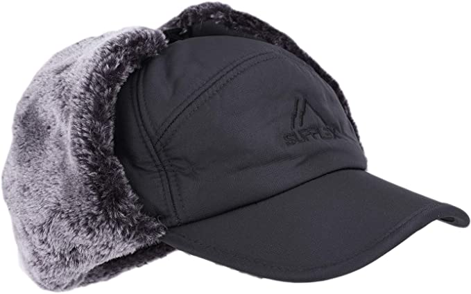 Premium Mens Winter Cold Weather Snow Hat With Ear Flaps And Brim-564575 
