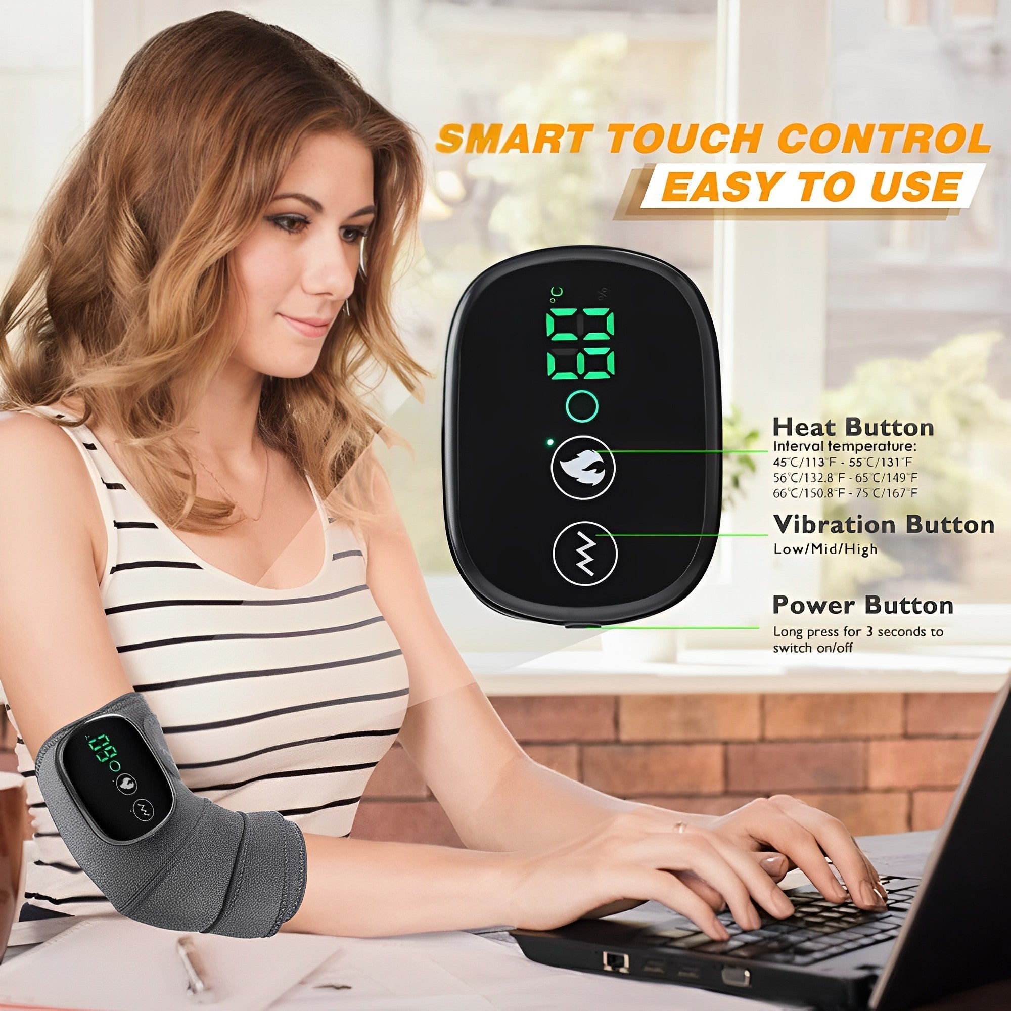 Premium Shoulder Elbow And Knee Massager With Heat-564575 