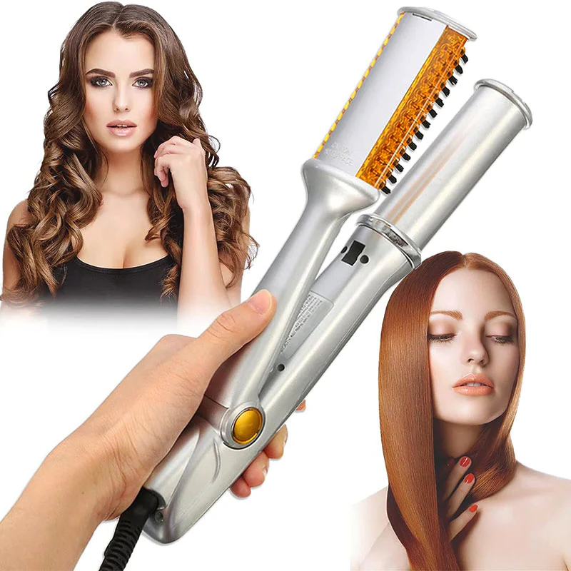 Professional 2 in 1 Rotating Iron Hair Brush-CQA9417477947688-564575 CQA9417477947688