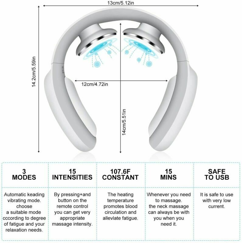 Pulse & Heat Intelligent Neck Massager-CQA9417504719144-564575 CQA9417504719144