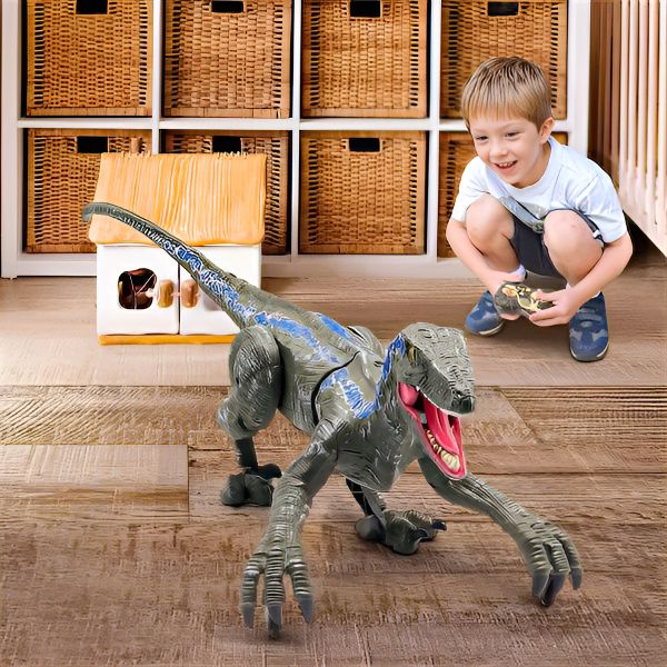 Remote Control Dinosaur-CQA9417490104616-Grey & Blue-564575 CQA9417490104616