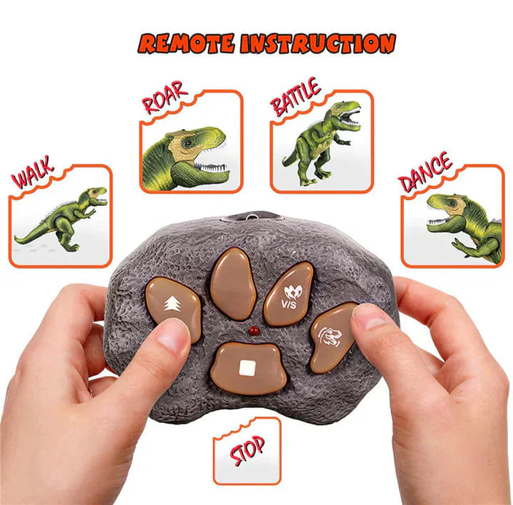 Remote Control T-Rex Dinosaur With LED Light Up, Walking & Roaring Realistic Dinosaur Toys-564575 