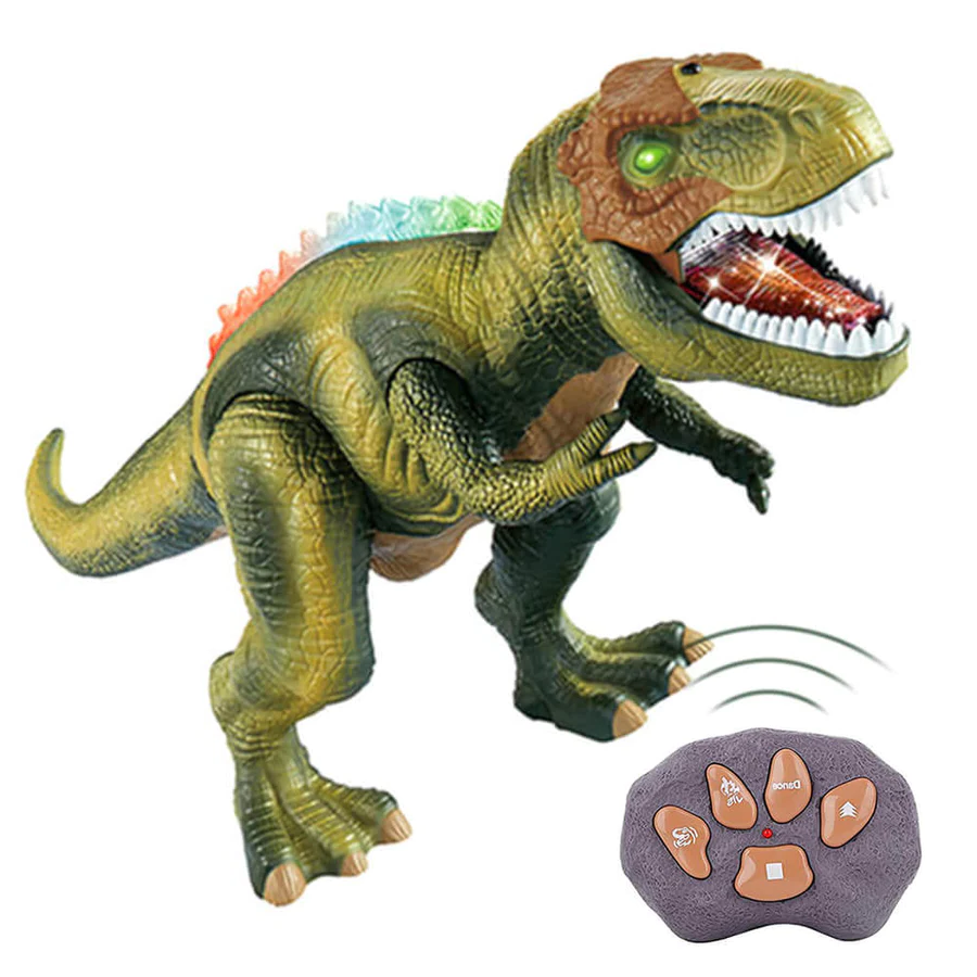 Remote Control T-Rex Dinosaur With LED Light Up, Walking & Roaring Realistic Dinosaur Toys-564575 