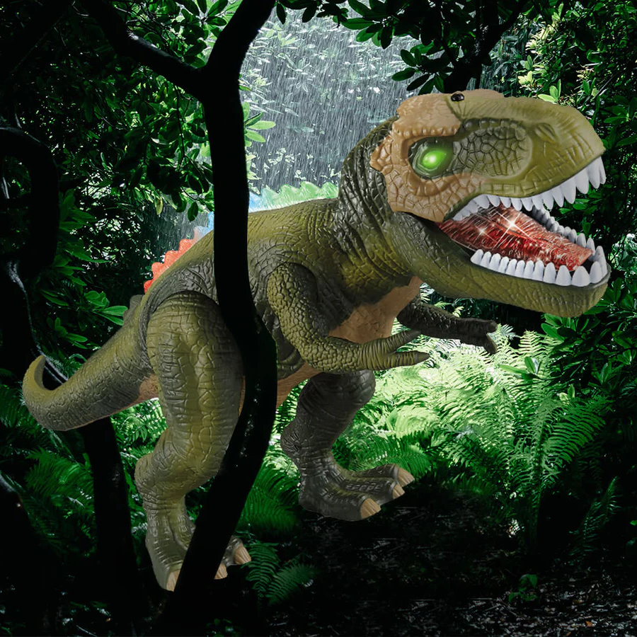Remote Control T-Rex Dinosaur With LED Light Up, Walking & Roaring Realistic Dinosaur Toys-564575 