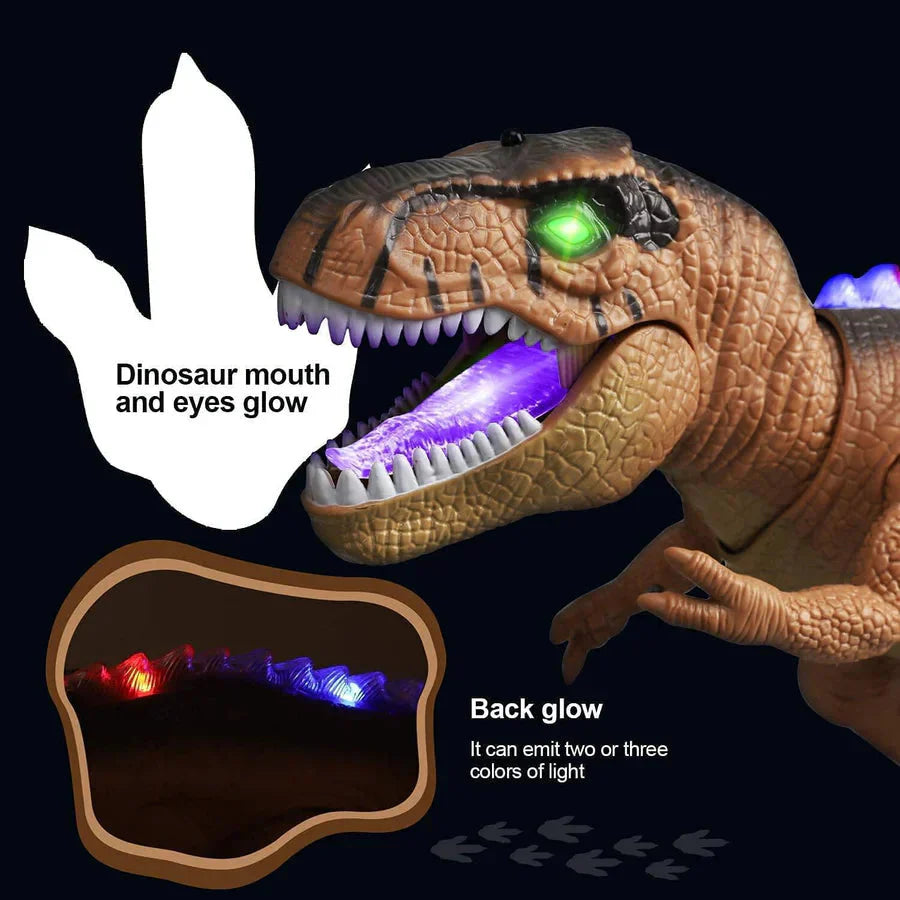 Remote Control T-Rex Dinosaur With LED Light Up, Walking & Roaring Realistic Dinosaur Toys-564575 