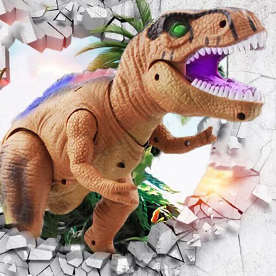 Remote Control T-Rex Dinosaur With LED Light Up, Walking & Roaring Realistic Dinosaur Toys-564575 
