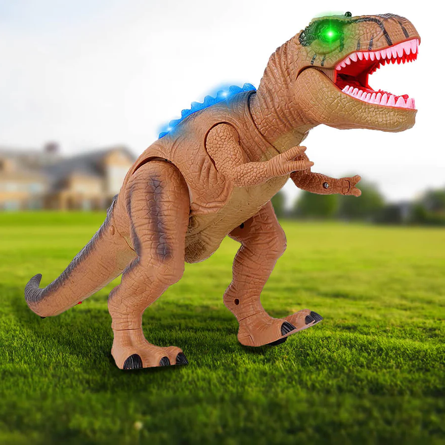 Remote Control T-Rex Dinosaur With LED Light Up, Walking & Roaring Realistic Dinosaur Toys-564575 