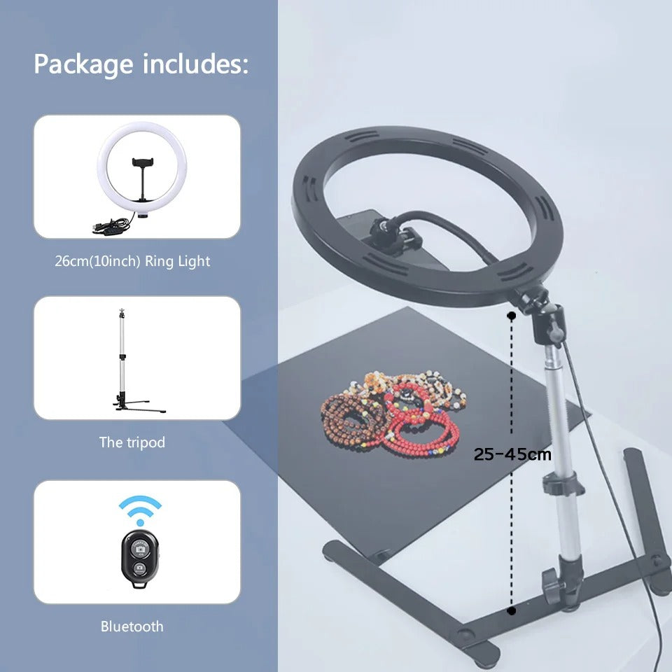 Ring Light Tripod Stand With Phone Holder-CQA9417470509352-564575 CQA9417470509352