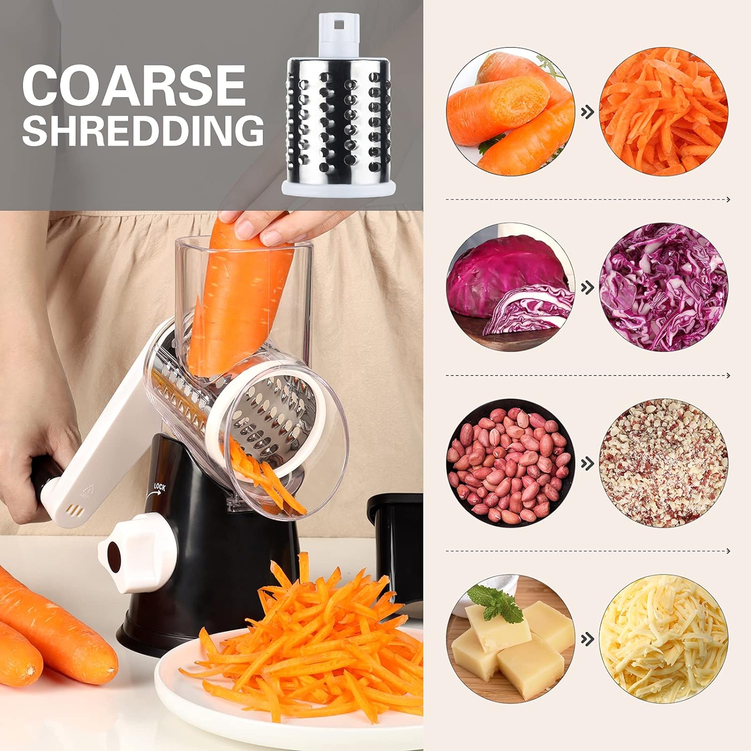 Rotary Cheese Vegetable Manual Grater-CQA9417474507048-564575 CQA9417474507048
