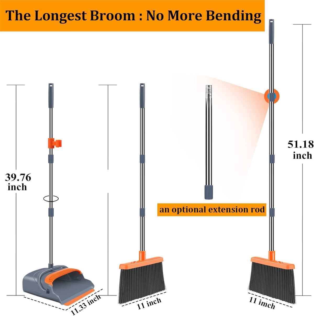 Self-Cleaning Broom And Dustpan Set-CQA9417473425704-564575 CQA9417473425704