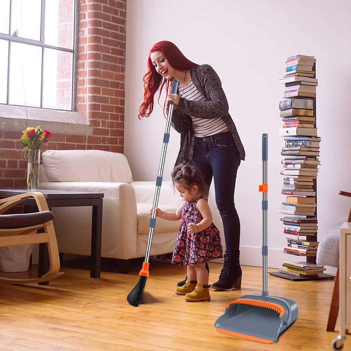 Self-Cleaning Broom And Dustpan Set-CQA9417473425704-564575 CQA9417473425704