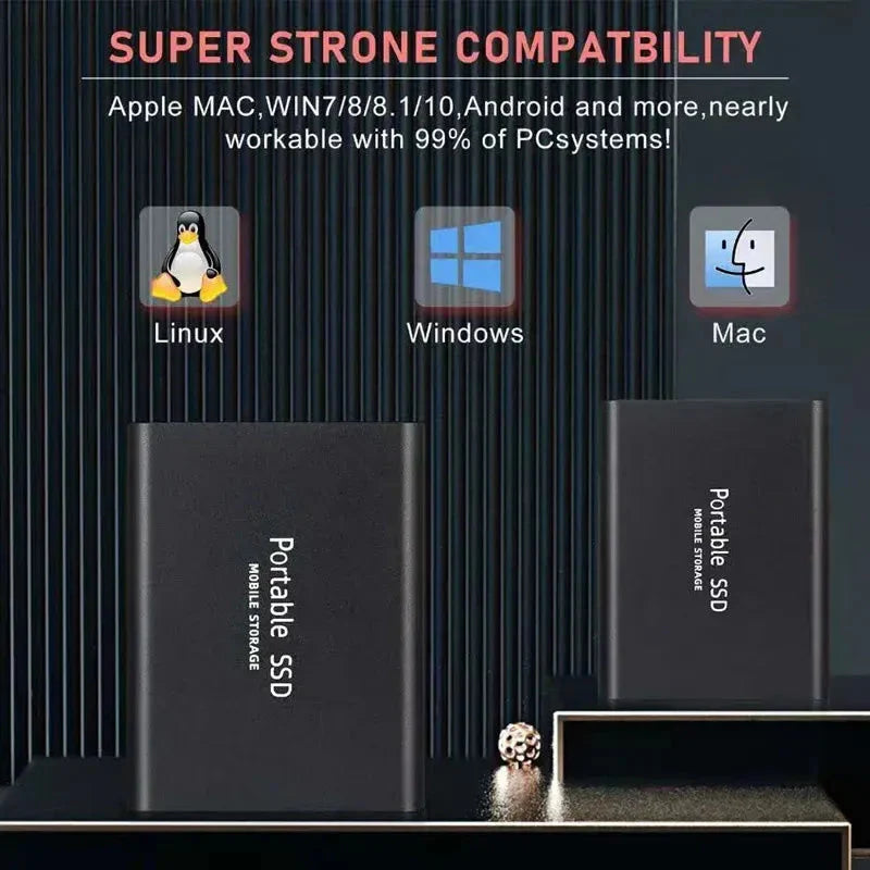 Ssd External Hard Disk Hard Drive Ssd 1 2 4 8 12 16 32 64 TB 500GB External-Donrams- 
